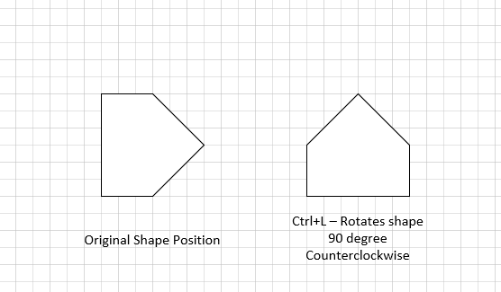 PictureCtrl + L Rotating a Visio shape 90 degree to Left or 90 degree counter clockwise