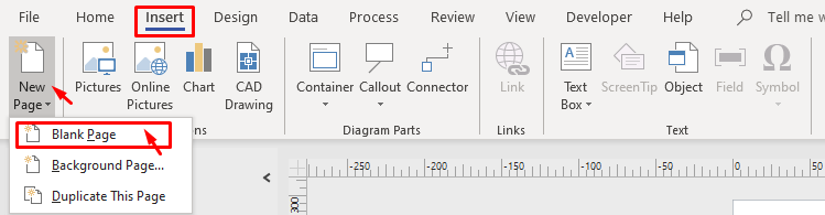  Insert New Page (Blank Page, Background Page and Duplicate this Page) feature in Visio